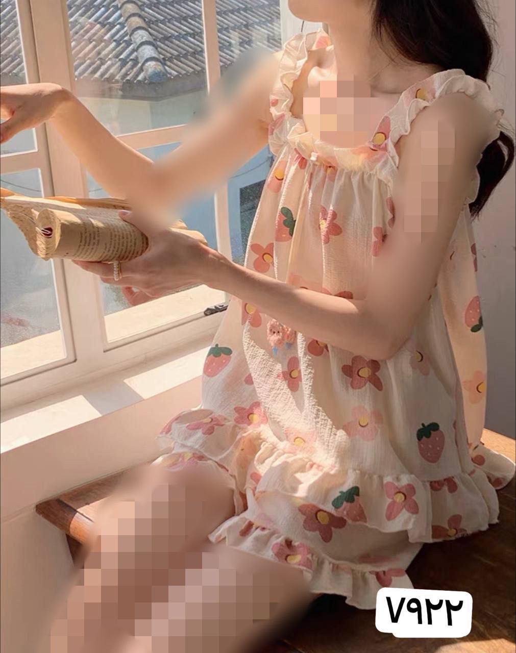 ست تاپ شرتک نخ موسلین کد 2288