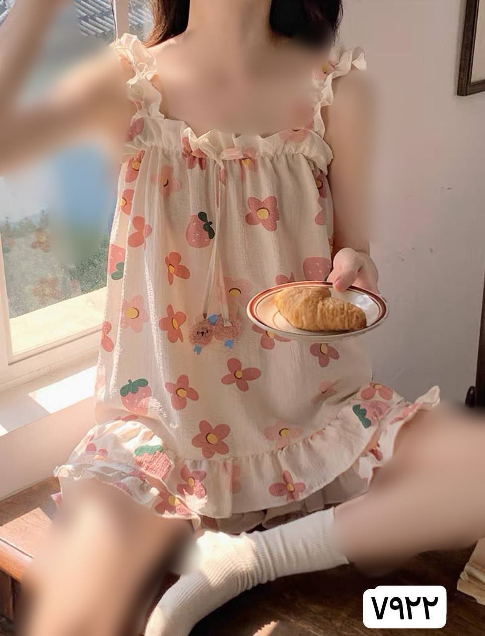 ست تاپ شرتک نخ موسلین کد 2288
