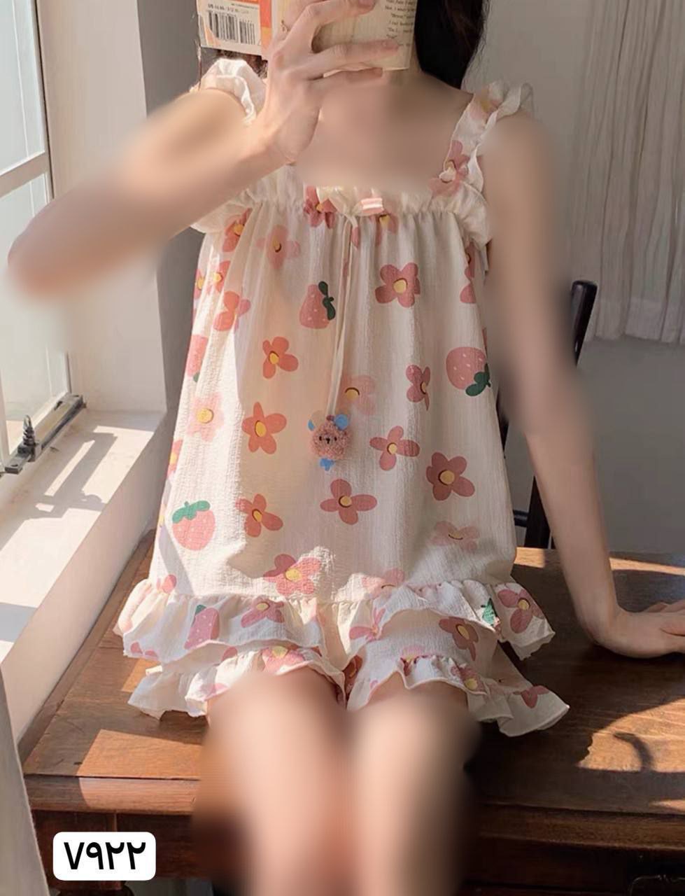 ست تاپ شرتک نخ موسلین کد 2288
