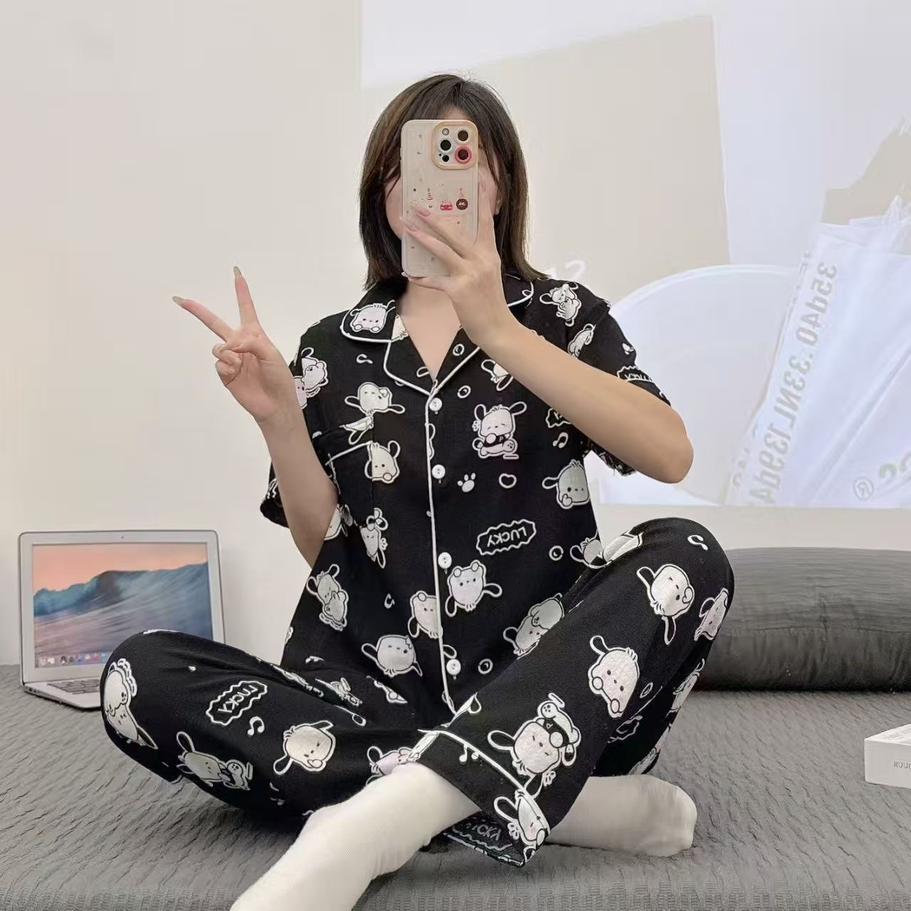 ست بلوز شلوار نخ موسلین کد b114