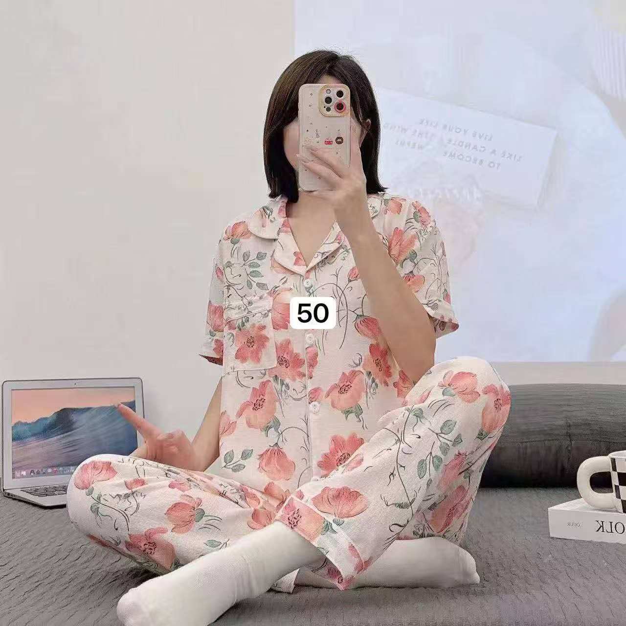 ست بلوز شلوار کنفی کد 4409
