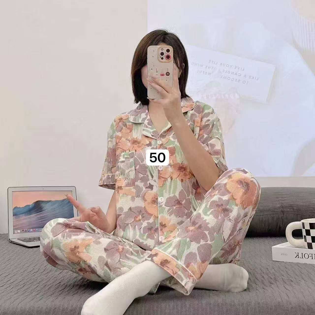 ست بلوز شلوار کنفی کد 4413